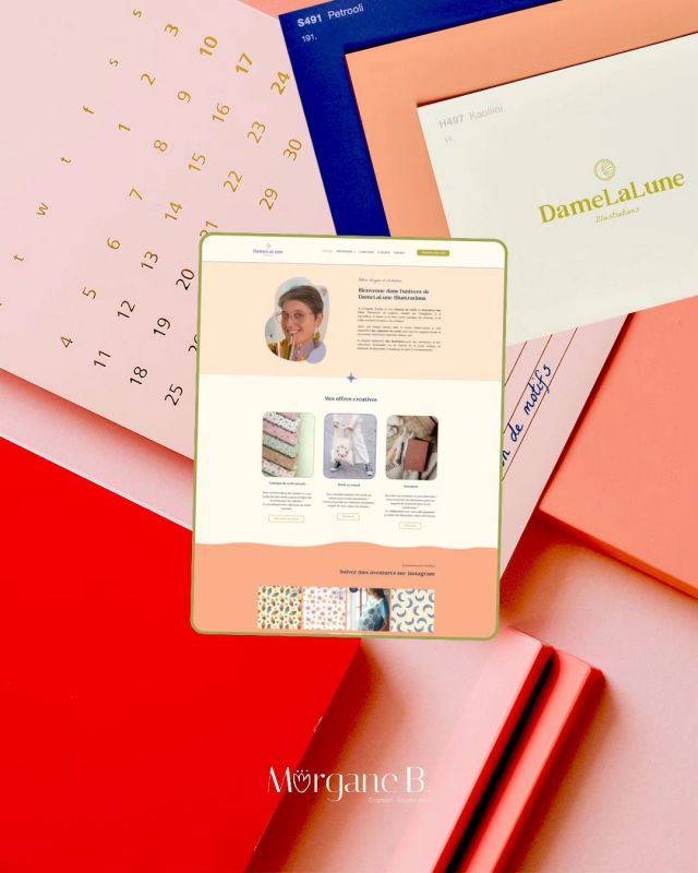 Mise en ligne du site de DameLaLune Illustrations 🧡

La semaine dernière avec Aurélia, nous avons fait notre dernier point ensemble. Et j'étais toute émue d'appuyer sur le bouton "Mise en ligne du site".

Car avec Aurélia, c'était bien plus qu'une simple collaboration. Pendant plusieurs mois, nous avons été en contact chaque semaine pour faire le point sur le développement de son projet. On a beaucoup ri, parfois on était émue, on s'est raconté nos vies, etc. Et c'était tellement chouette de pouvoir partager ce genre de moment ! 

Alors merci à toi Aurélia de m'avoir fait confiance dans la création de l'univers de ton entreprise @damelaluneillustrations 🧡

Si vous avez envie d'aller jeter un oeil au site, il est désormais en ligne. ☺️. Actuellement c'est une première version. Il sera mis à jour dès qu'Aurélia aura finalisé son catalogue de motifs pour la saison 2025 ☀️

_________

Hello moi c'est Morgane 🌼, je suis graphiste et webdesigner sur Montpellier. J'aide les marques engagées et artisanales à révéler leur savoir-faire, gagner en clarté et booster leurs ventes. 🌈 Grâce à la création d'une identité visuelle, de supports de com' et d'un site web alignés, impactants et pep's 🤍

#siteinternet #patterndesigner #graphistemontpellier #graphistefreelance #imagedemarque #illustratrice #branding #siteweb #creationdesite #creationdemotifs
